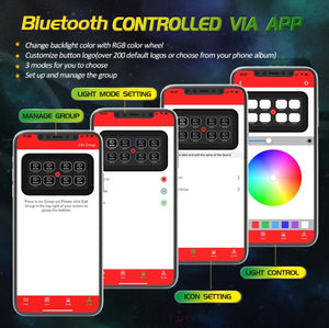 AR-800 Multifunction 8 Gang Led Switch Panel RGB with Bluetooth Controlled